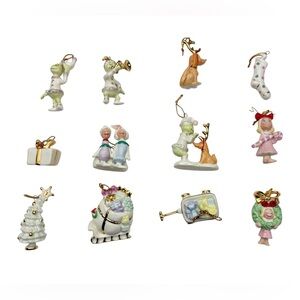 Lenox How The Grinch Stole Christmas 12-Piece Ornaments, 895921 Multicolor Mini